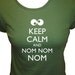 Cookie Monster Shirt - Keep Calm and Carry On - Nom Nom Nom - Organic T Shirt - 4 Colors - Organic Bamboo and Cotton T Shirt - Gift Friendly