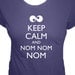 Cookie Monster Shirt - Keep Calm and Carry On - Nom Nom Nom - Organic T Shirt - 4 Colors - Organic Bamboo and Cotton T Shirt - Gift Friendly