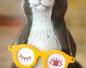 Glasses Necklace - Yellow