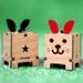 3D Cube Rabbit Necklace