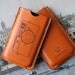 iPhone Leather Case with back pocket - Camera