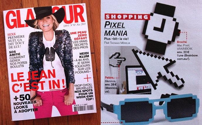 Mac Pixel Cursor brooch / necklace
