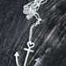 anchor necklace sterling silver anchor pendant with heart detail delicate nautical jewelry