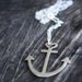 anchor necklace sterling silver anchor pendant with heart detail delicate nautical jewelry
