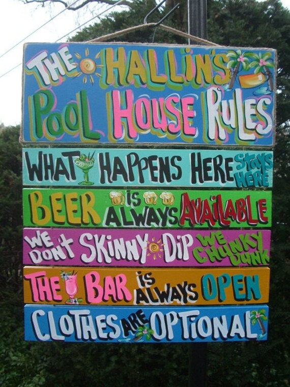 Tropical Welcome Pool Patio House Beach Plaque Sign