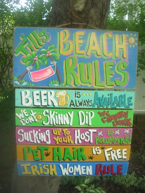 Tropical Welcome Pool Patio House Beach Plaque Sign
