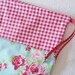 Shabby Chic Laundry Bag. Lingerie Bag. Large. Roses and Gingham. Picnic