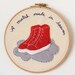 Embroidery hoop hanging wall art - A match made in heaven