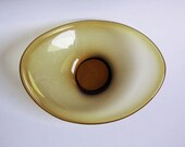 Per Lutken Amber Glass Bowl for Holmegaard 50s