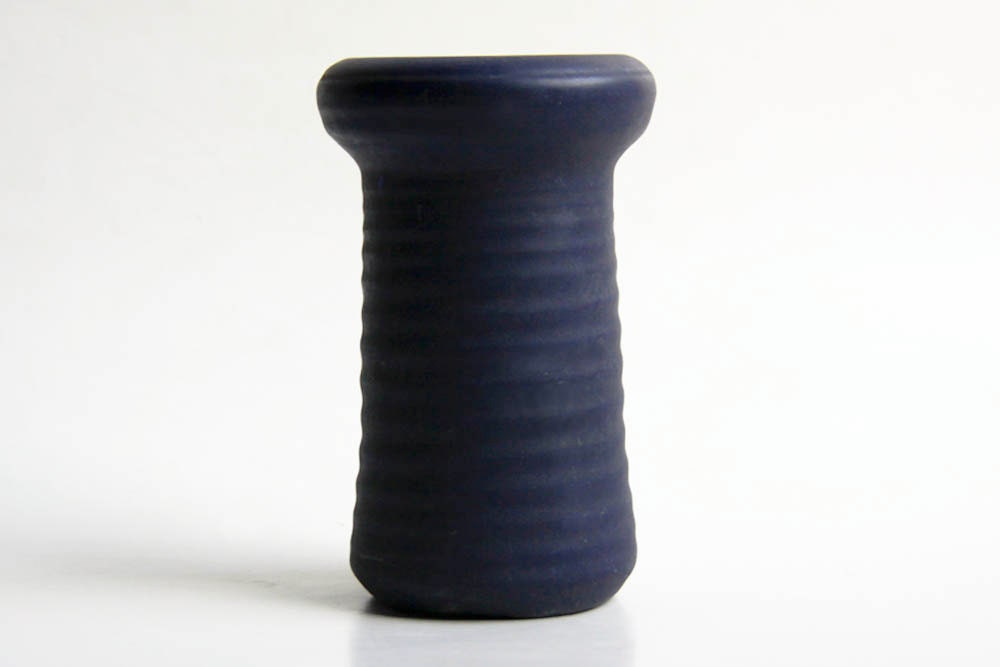 Mid Century Dark Blue Cor Unum Vase - Dutch Pottery c.70s 80s