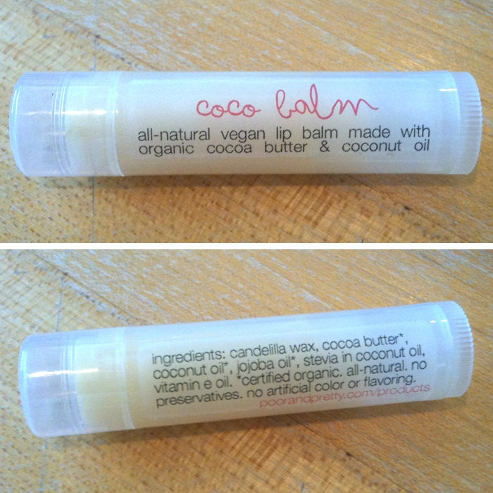Coco Balm - Vegan, All-Natural Lip Balm with Coconut Oil & Cocoa Butter