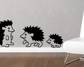 Decal Hedgehogs wall decal - nursery decor, baby boys girls room vinyl decal sticker - family of 3 hedgehogs. FREE Shipping in US and Canada
