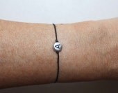 Letter Initial Wish Bracelet - Silver - Personalized - Customized
