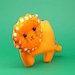 Little orange lion clutch purse