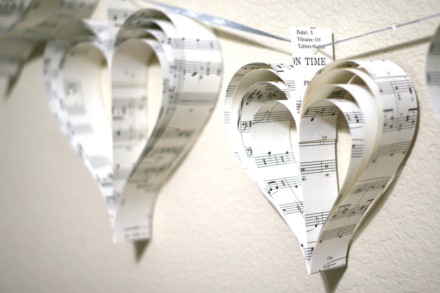 Garland Shabby Chic Paper Heart Garland-Paper Hearts PICK YOUR COLOR(S) Il_570xn