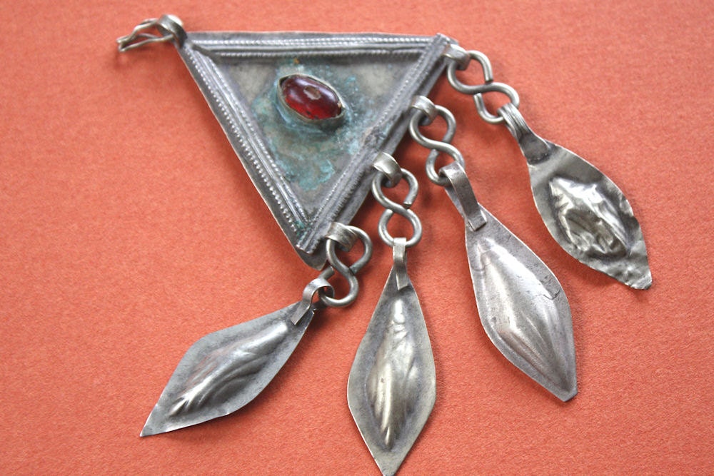Small Turkoman Pendant with Red Carnelian
