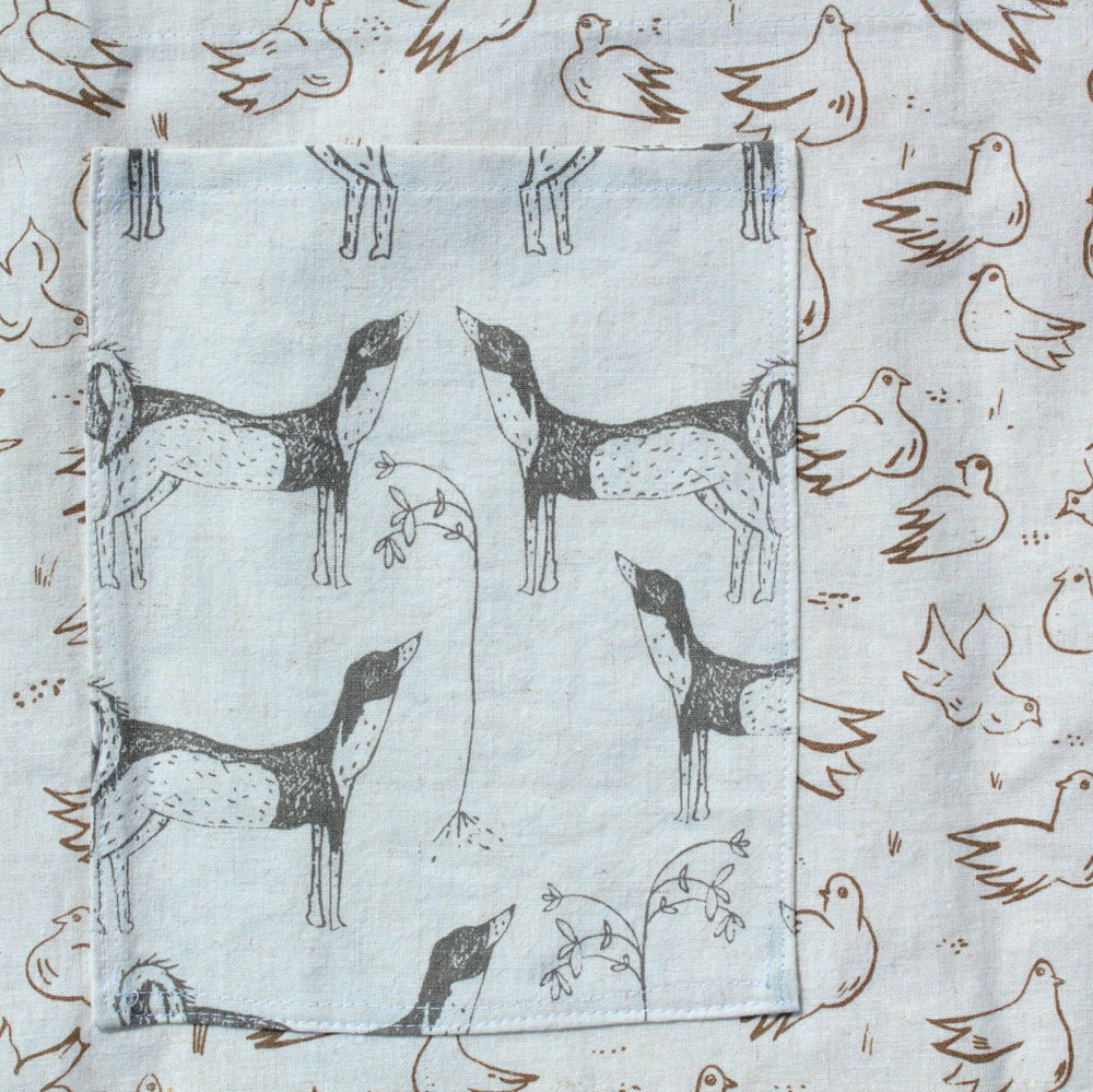 SALE fabric - Grey Dogs