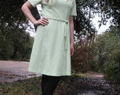 Mint green A line scooter dress. Western stitching.