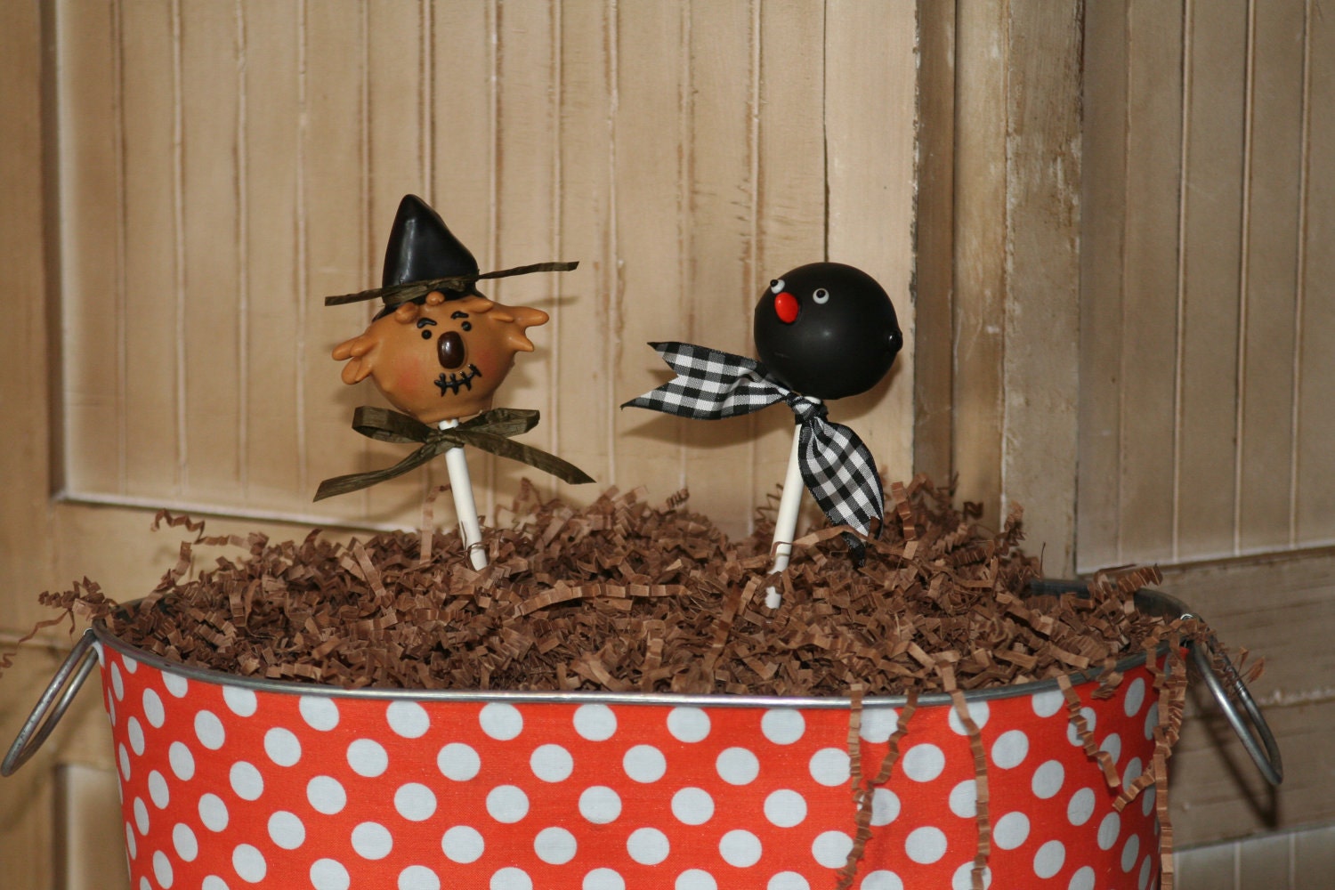 Mom's Killer Cakes & Cookies Sweet Scarecrow Scare Crow and Black Crow Cake Pops FEATURED in October '11 Issue of Southern Living