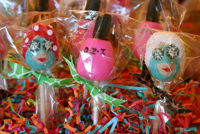 Mom's Killer Cakes & Cookies Spa Treatment, Pampering Party,  Nail Polish, Beauty Salon, Cucumber Facial Cake Pops