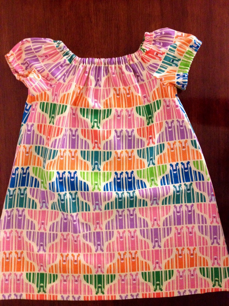 Adorable Tiger striped, multicolored dress-- Size 2T