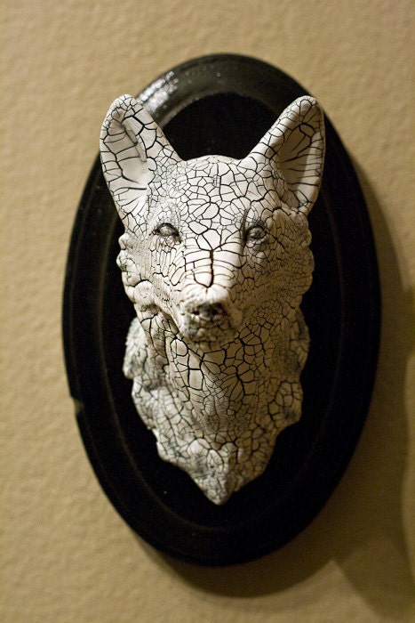 Hand-Made OOAK Arctic Wolf Wall Mount - Wall Art - Faux Taxidermy