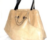 Pale Yellow-patterned Leather Bubo Tote