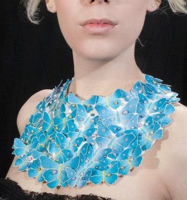 Butterfly Turquoise Statement Necklace.