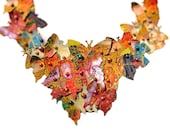 Gold Butterfly Bib Statement Necklace Fall Jewelry
