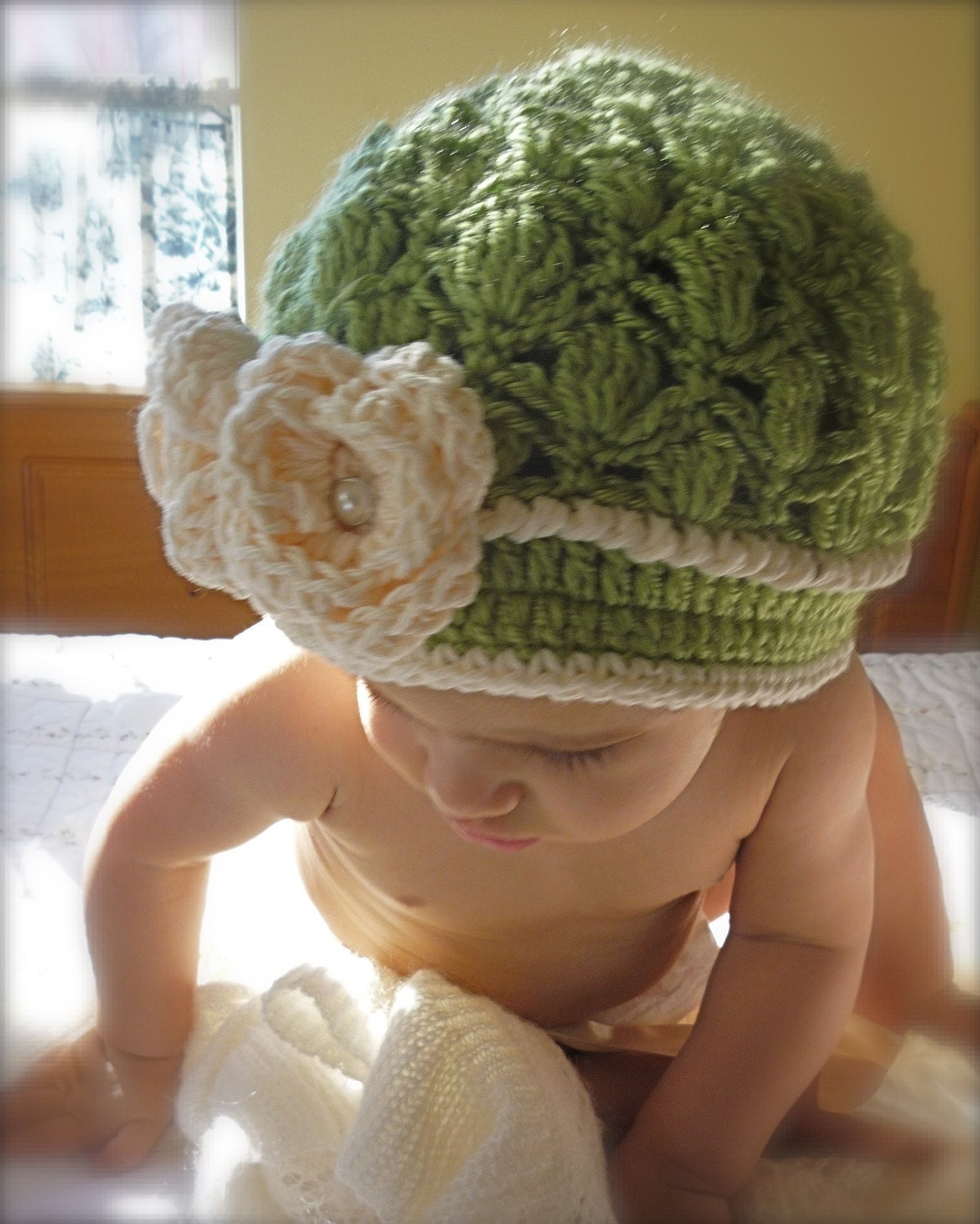 Baby Or Toddler Hat-Moss green