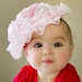 baby girl hat,  pink and other colors, frilly and soft, - wedding flower girl, baby shower gift, tea parties, photo prop