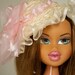 baby girl hat,  pink and other colors, frilly and soft, - wedding flower girl, baby shower gift, tea parties, photo prop