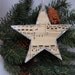 Star Christmas Ornament made from vintage sheet music and silver glitter - SET OF 4