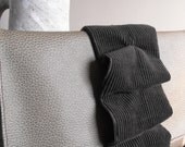 Envelope Clutch Handbag Purse Vegan Faux Leather Sage Green Ruffle