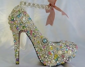 Cinderella's Wish with pastel touches and jewelled ankle strap with bow
