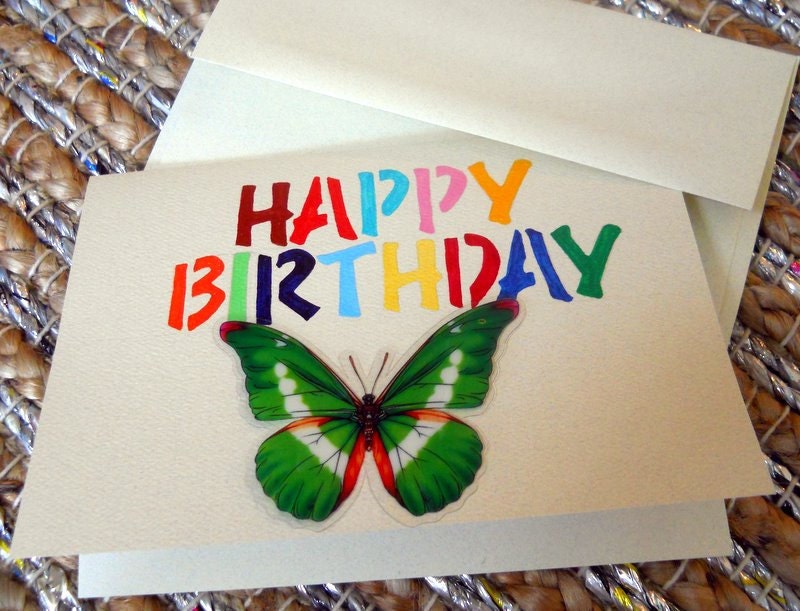 Happy Birthday original painting gift card - MADE TO ORDER