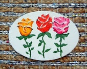 Retro Roses original acrylic painting - PreciousBeast