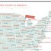 USA Customized Map - Stripe Pattern