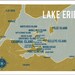Lake Erie Map in Brown- 11"x14" Custom Print