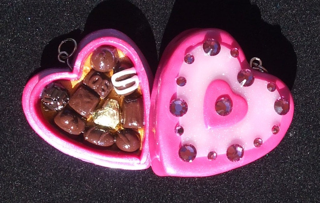 ON SALE: Miniature Valentine's Day Box of Chocolates Pendant Set