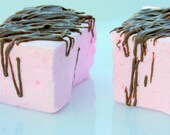 Shimmer-ie Strawberry Chocolate Gourmet Marshmallows -1/2 Dozen - Jumbo Size