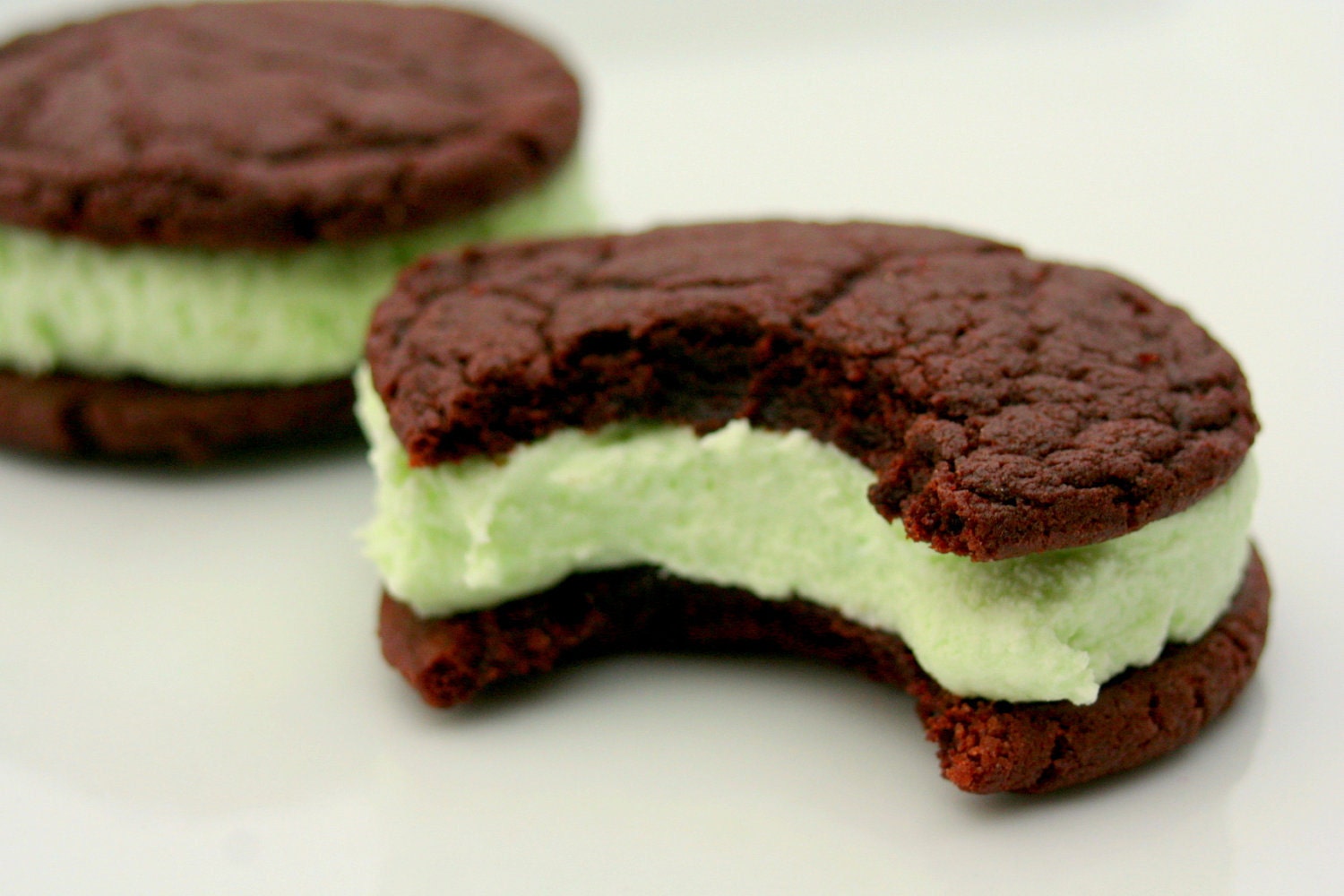 Merrie Mint Chocolate Ooey Gooey Brownie Cookie-Wiches -1/2 Dozen
