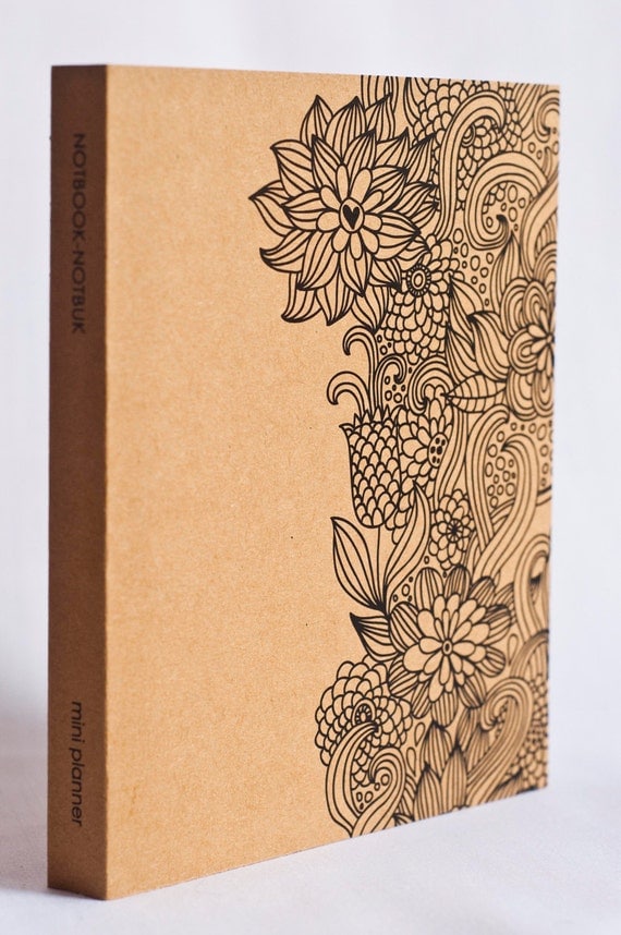 Mini Kraft Weekly Planner - Floral Art Print