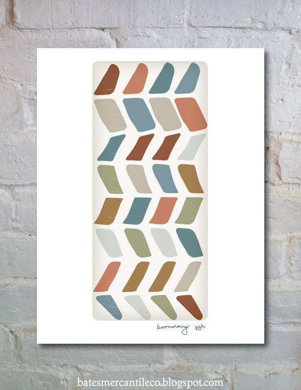 PRINT Chevrons Wall Art, Large Print 13 x 19 Wall Art Chevron Illustration,Chevron Poster