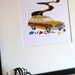Typography Art Print Illustration, Fun Original Wall Art Print , Retro 'Are We There Yet' Poster Art Print