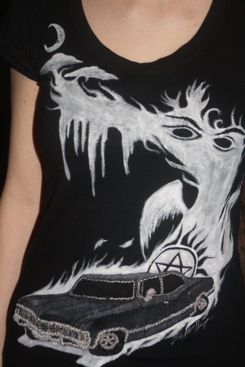 Supernatural Impala TShirt - Hand-Painted to Order