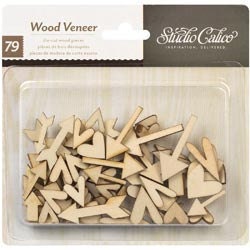 Studio Calico Wood Veneer Hearts and Arrows