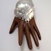 Slave bracelet, Tribal, elven chainmaille handflower, scalemail.  Larp, SCA, medieval, fantasy armor, bellydance, dragon costume, sexy, bdsm