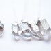Silver dipped raw crystal necklace clear quartz point - 40% OFF