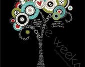 Scripture Art, Hopeful Bible verse tree, Christian art print (size: 11x14)